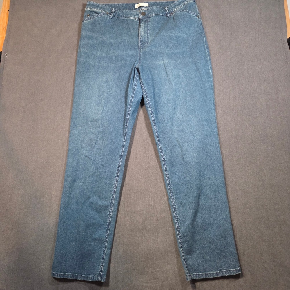 J.Jill Straight Leg Jeans Womens 16 Blue Tried & True Fit Stretch Denim